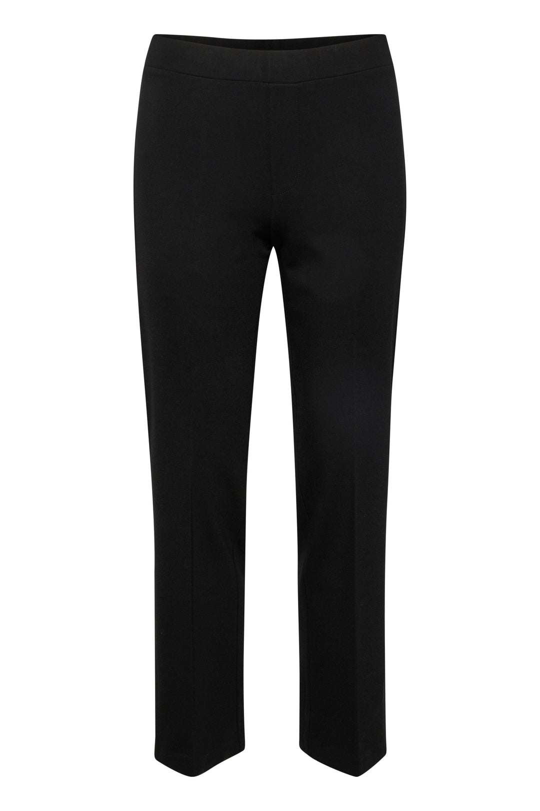 Part Two Ponta Easy Fit Comfort waist straight leg ankle pull on pant in Black