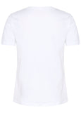 back view of Part Two Maggi Short Sleeve Cotton Tee with Lurex in White