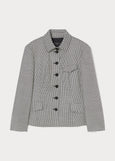 Marina Rinaldi Teglia Houndstooth Jacket in Blk/Wht