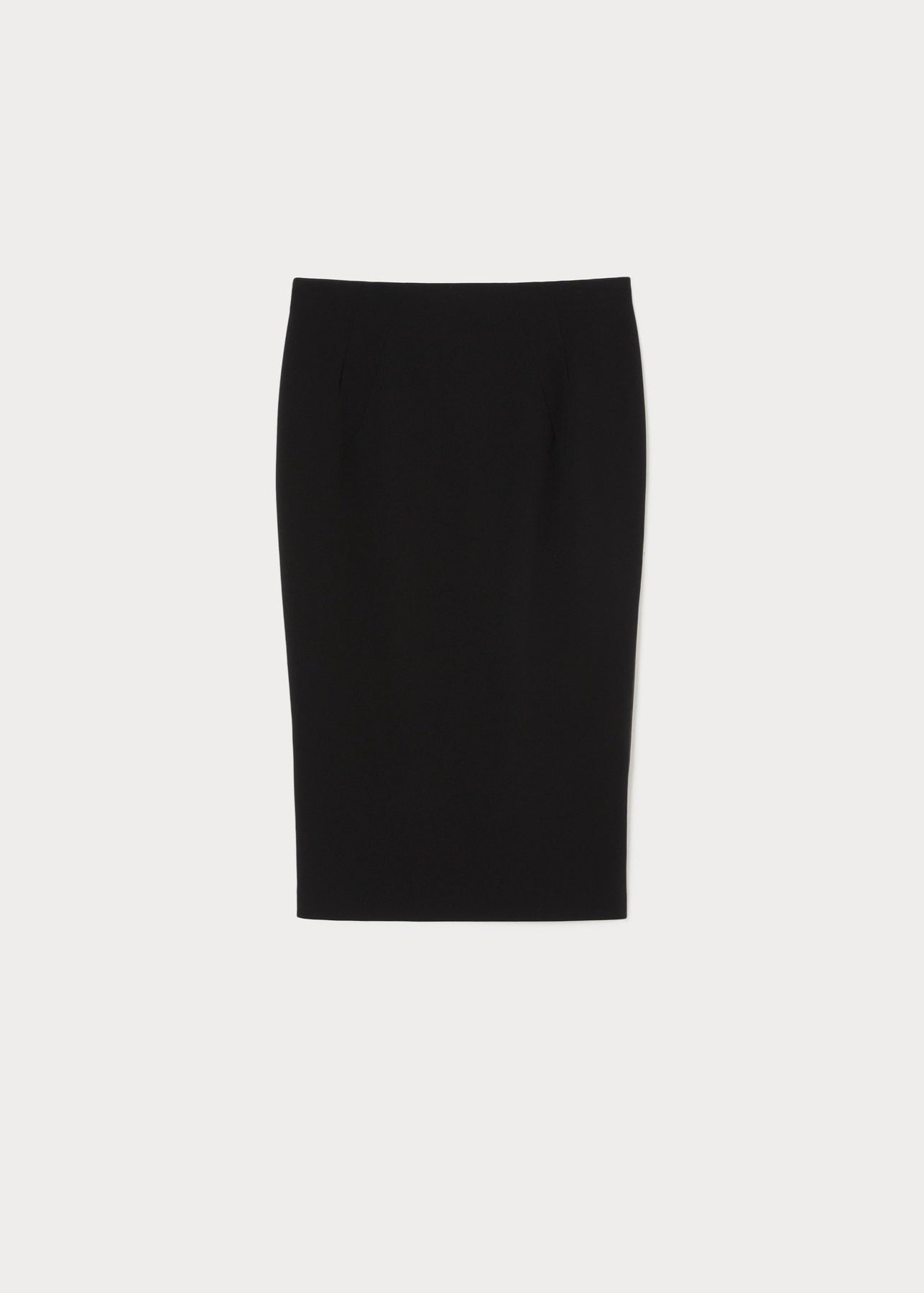 front of plus size Marina Rinaldi Osaka Slim Pencil Flared Skirt in Black