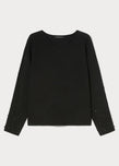 Marina Rinaldi Ravello Viscose Knit Pullover with Embroidery in Black