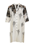Mat Long Embroidered Shirt/Duster with Lace