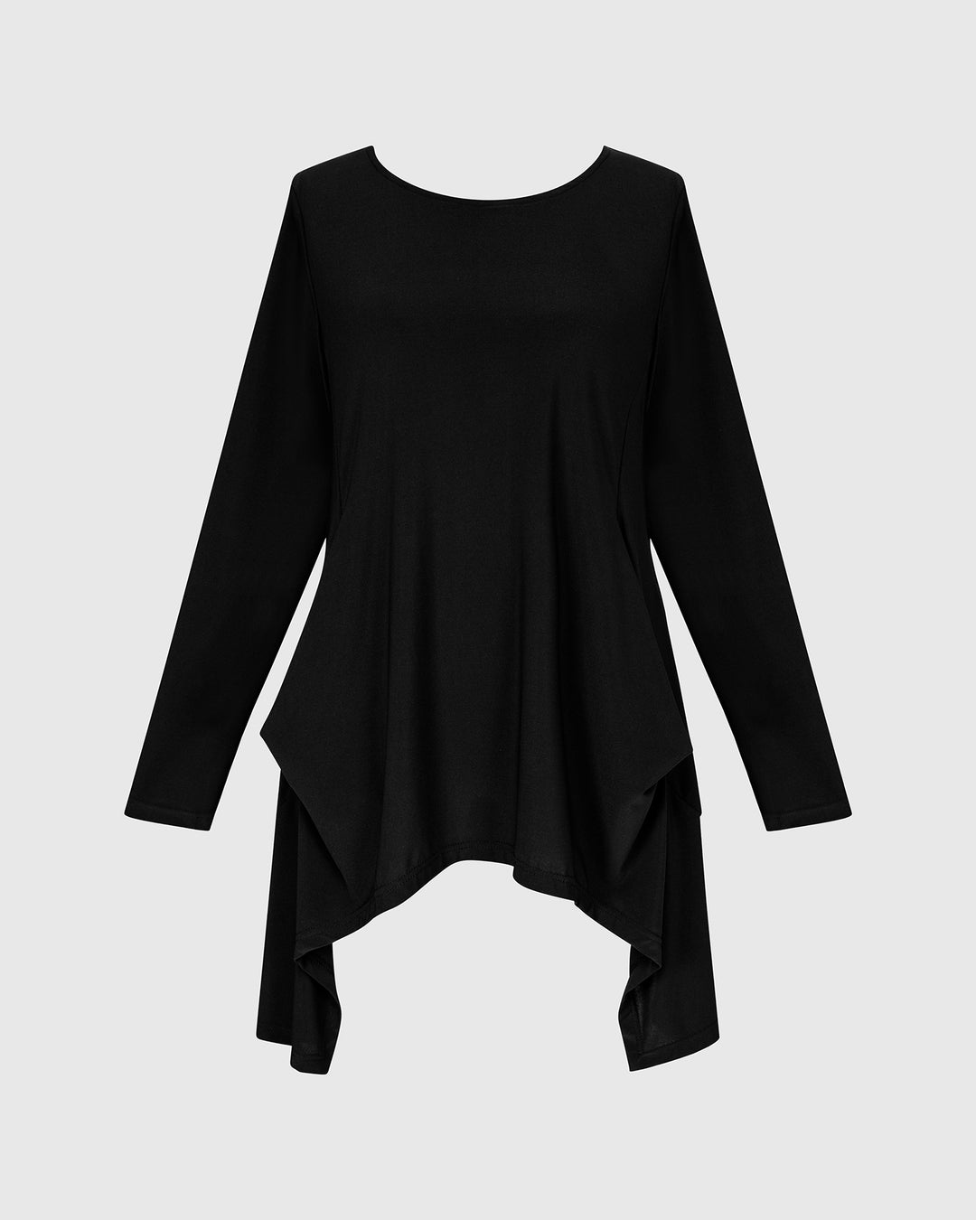 Alembika Long sleeve Jersey Shark Bite Tunic in Black