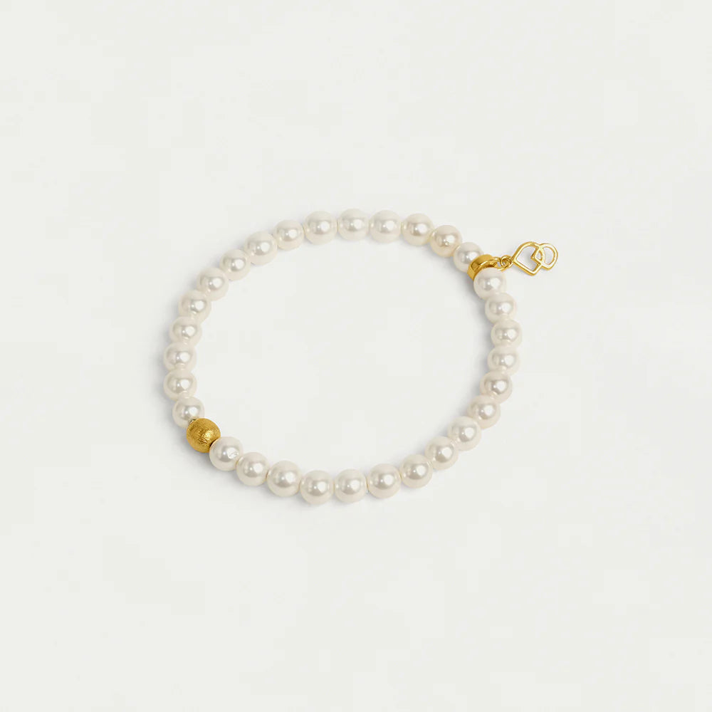 Dean Davidson Midi Pearl Bracelet in Gold Pearl