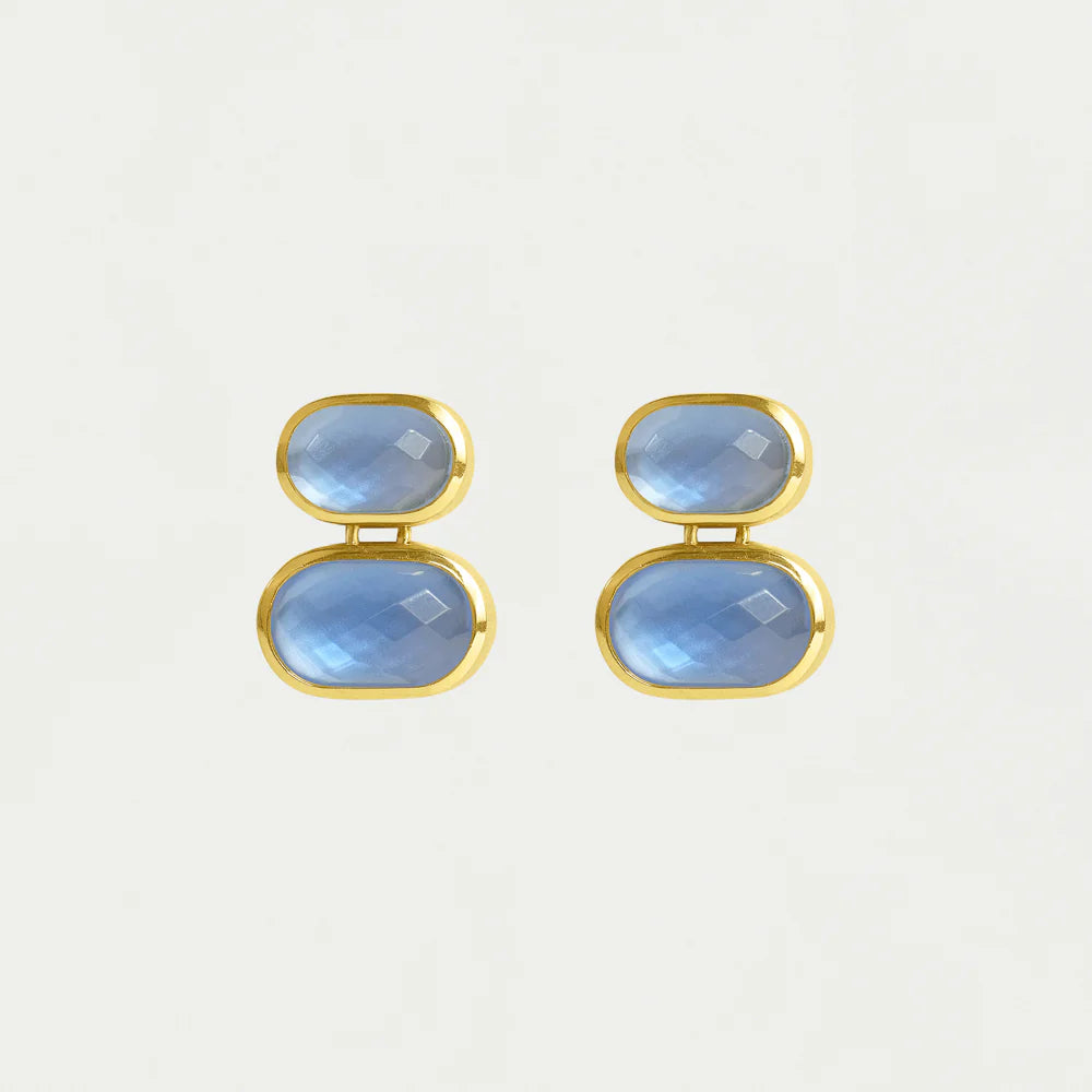 Dean Davidson Mercer Double Gemstone Drop Earrings in Midnight Blue