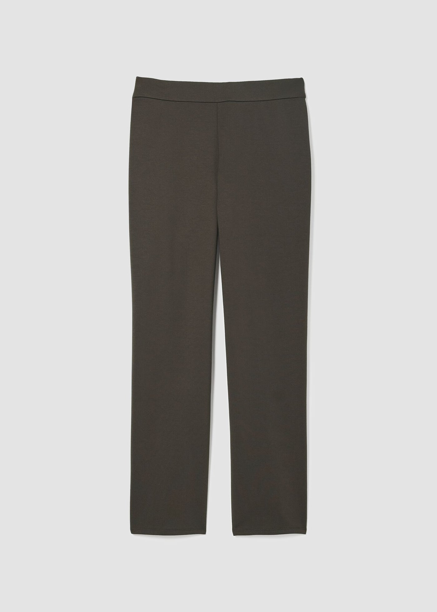 Eileen Fisher Washable Flex Ponte Straight Leg Ankle Pant in Black