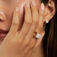 Dean Davidson Mini Plaza Ring in Moonstone/Gold