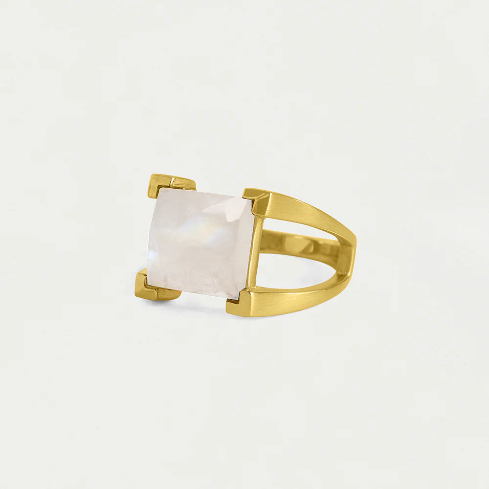 Dean Davidson Mini Plaza Ring in Moonstone/Gold
