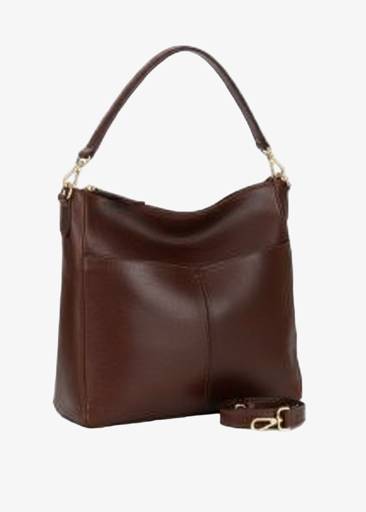 The Trend Dark Brown Leather Bag in Dark Brown