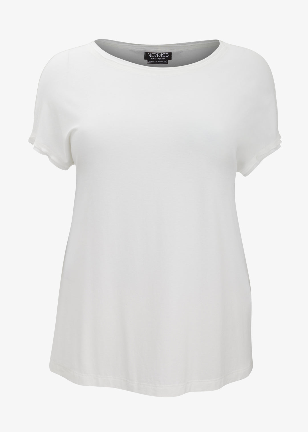 Verpass Short Sleeve Viscose Jersey T-shirt in Off-White