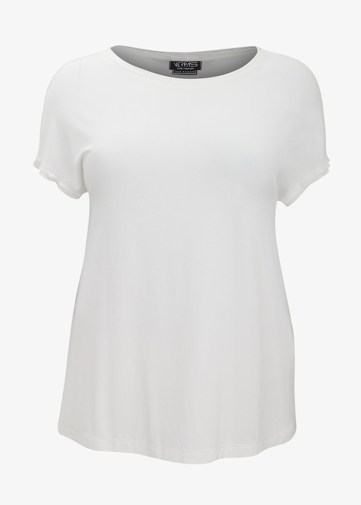 Verpass Short Sleeve Viscose Jersey T-shirt in Off-White