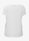 Verpass Short Sleeve Viscose Jersey T-shirt in Off-White