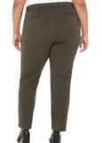 back view of plus size Liverpool Kelsey Super Stretch Ponte Pant in Forest Night