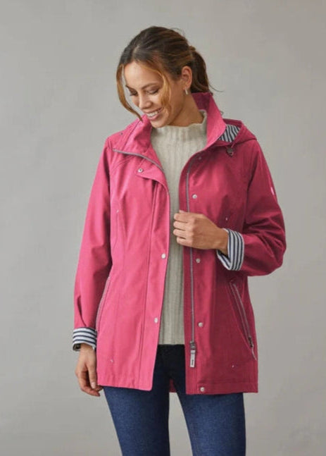 Junge Luna Windproof Waterproof A-line Jacket in Fuchsia