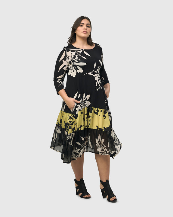 Alembika Slinky with Jersey Mix Georgette Floral dress