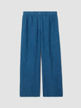 Eileen Fisher Washed Organic Linen Delave Wide Ankle Pant