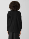 Eileen Fisher Organic Linen Cotton Long Open Cardigan in Black
