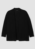 Eileen Fisher Black blazer on a light gray background