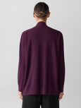 Eileen Fisher Organic Linen Cotton Long Cardigan in Blackberry