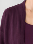 Eileen Fisher Organic Linen Cotton Long Cardigan in Blackberry