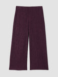 Eileen Fisher Woven Plisse' High Waist Ankle Pant in Blackberry