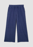 front view of Eileen Fisher organic linen plus size ankle pant in color bluette