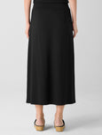 Eileen Fisher Str Jersey F/L A-Line Skirt in Black
