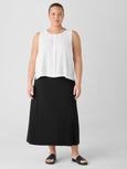 Eileen Fisher Str Jersey F/L A-Line Skirt in Black