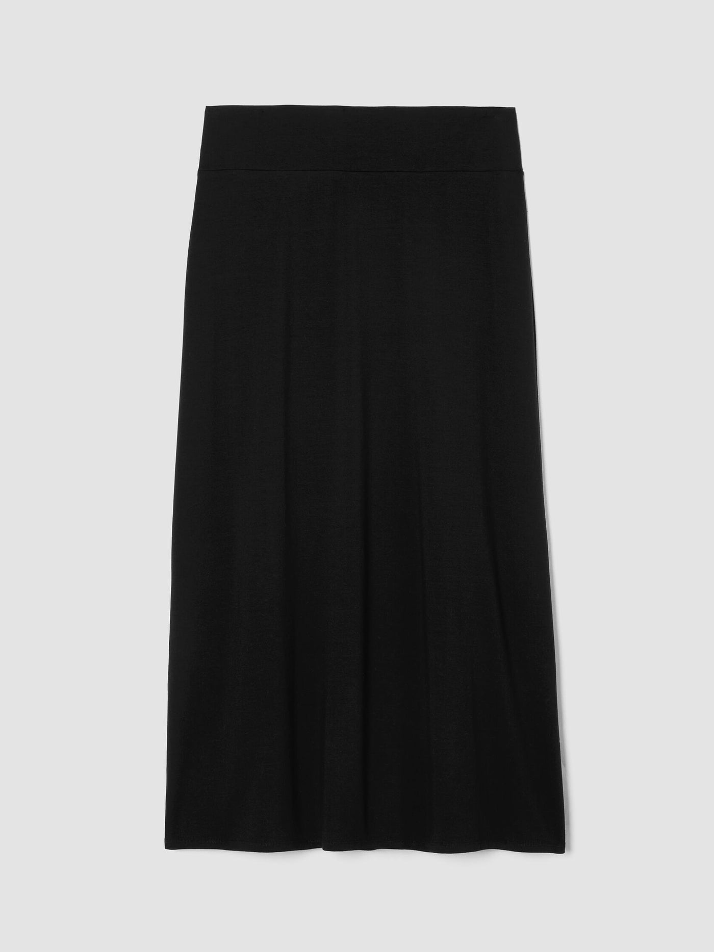 Eileen Fisher Str Jersey F/L A-Line Skirt in Black