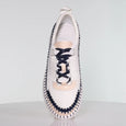 top view of Minx Stitch Detail Pattern Combo Runner With Zip and Laces in Blonde/Ink
