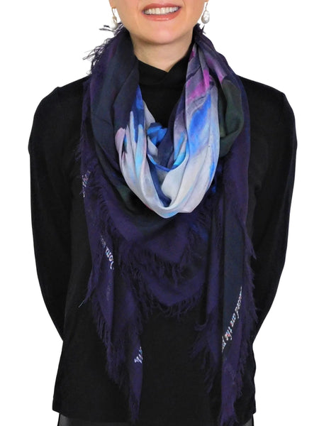 Loves Pure Light Pure Heart White Waterlily Scarf