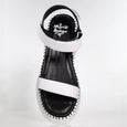 top view of Minx Blake Platform Sandal in White