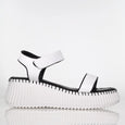side view of Minx Blake Platform Sandal in White