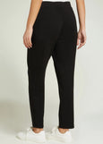 back of plus size Luisa Viola Pull on Jogger Pant in Black