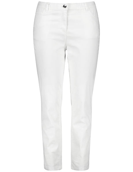 Samoon Cropped Stretch Betty Jean in White