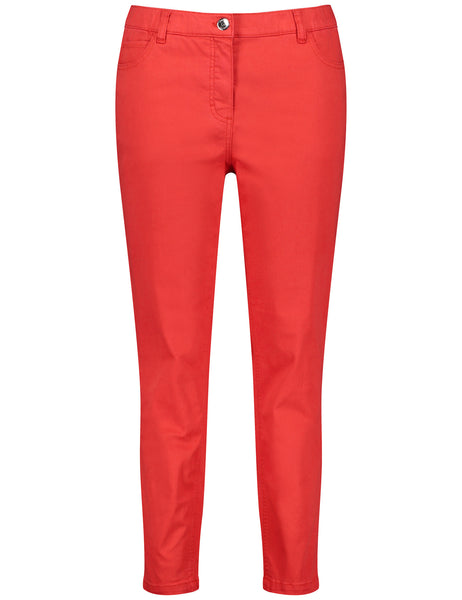 Samoon Cropped Stretch Betty Jean in Power Red