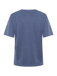 Part Two Ruth Tencel V-Neck Short Sleeve Top in Blue