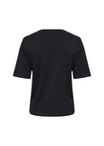 back view of Part Two Ratana Cotton Short Sleeve Crewneck Tee in Black