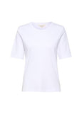 Front view of Part Two Ratana Cotton Short Sleeve Crewneck Tee in White