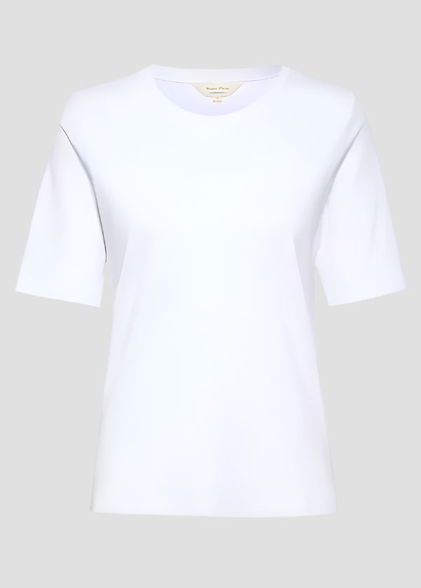 Front view of Part Two Ratana Cotton Short Sleeve Crewneck Tee in White