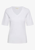 Part Two Organic Cotton V-Neck Ratansa Short Sleeve Tee in Bright White