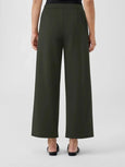Eileen Fisher Washable Flex Ponte Wide Leg Ankle Pant in Woodland