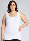 C'est Moi Bamboo Bra Friendly Tank in White