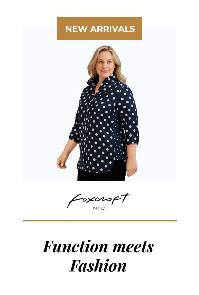 Function meets fashion…our new Foxcroft shirts have arrived!
