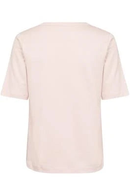 Part Two V-Neck Linen blend T-shirt in Blush