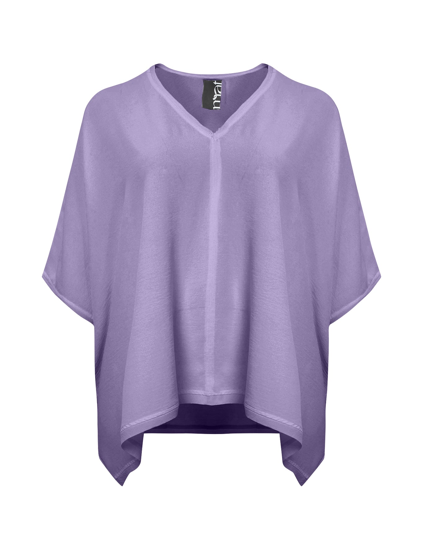 Mat Air-wash V-Neck Popover in Lilac