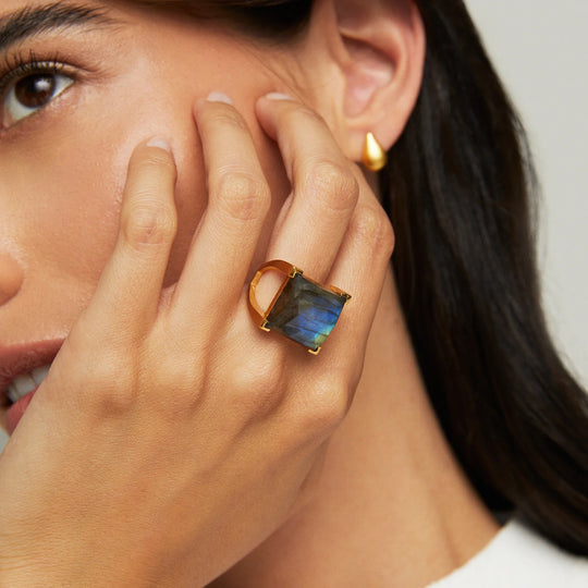 Dean Davidson Plaza Ring in Labradorite/Gold
