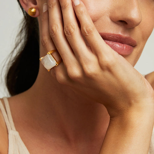Dean Davidson Plaza Ring in Moonstone/Gold