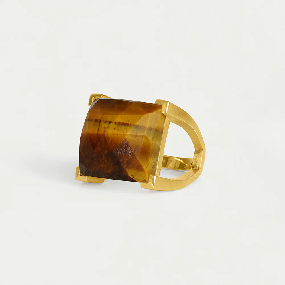 Dean Davidson Plaza Ring in Tigers Eye