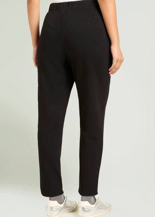 back view of plus size Luisa Viola Scuba Jersey Jogger Pant in Midnight